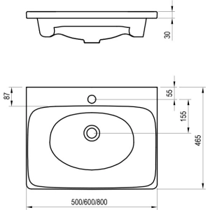 Lavabo Ravak Balance 500