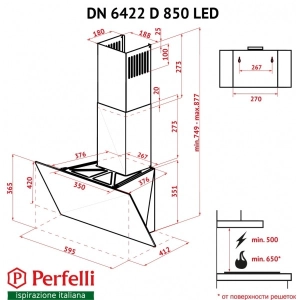 Perfelli DN 6422 D 850 WH LED