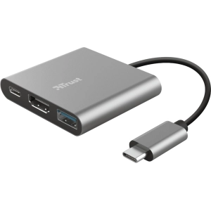 Lector de tarjetas / USB buje Trust Dalyx 3-in-1 Multiport USB-C Adapter