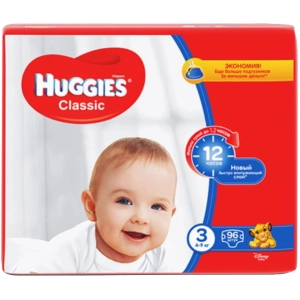 Pañales Huggies Classic 3 / 96 pcs