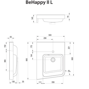 Ravak BeHappy II 500 L