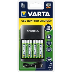 Cargador de batería Varta Value USB Quattro Charger + 4xAA 2100 mAh