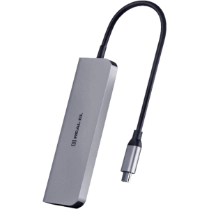 Lector de tarjetas / USB-hub REAL-EL CQ-700