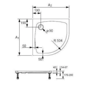 Plato de ducha Huppe Streamline 250203.055