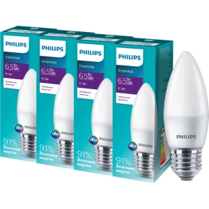 Philips Essential LEDCandle B35 6.5W 4000K E27 4 pcs