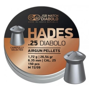 Balas y cartuchos JSB Hades 6,35 mm 1,72 g 150 pcs