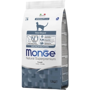 Comida para gatos Monge Speciality Line Monoprotein Sterilised Trout 1,5 kg