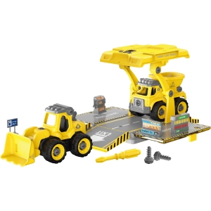 Constructor DIY Spatial Creativity Bulldozer and Dump Truck LM9018-3A