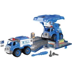 Constructor DIY Spatial Creativity Police Car and Crane LM9028-2A