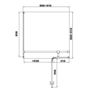 Cabina de ducha Devit Up FEN2110L