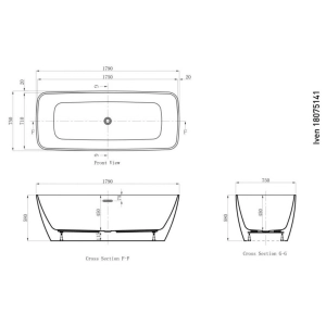 Bañera Devit Iven 179x75