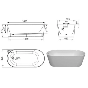 Devit Ovale 170x80