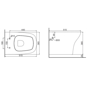 Inodoro Devit Iven 3120141