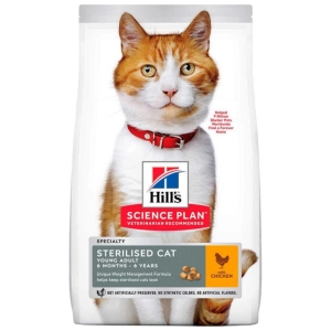 Comida para gatos Hills SP Sterilised Young Adult Chicken 10 kg