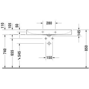 Lavabo Duravit DuraSquare 235310