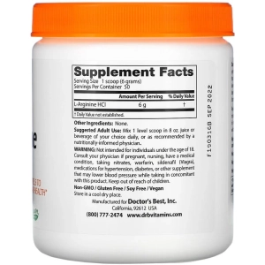 Doctors Best Pure L-Arginine Powder 300 g