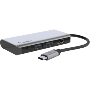 Lector de tarjetas / USB-hub Belkin Connect USB-C 4-in-1 Multiport Adapter