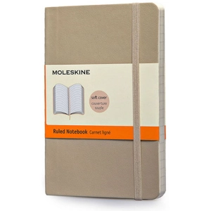 Bloc de notas Moleskine Ruled Notebook Pocket Soft Beige