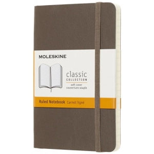 Bloc de notas Moleskine Ruled Notebook Pocket Soft Brown