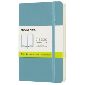 Bloc de notas Moleskine Plain Notebook Pocket Soft Ocean Blue