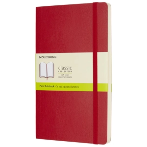 Bloc de notas Moleskine Plain Notebook Large Soft Red