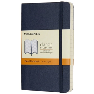 Bloc de notas Moleskine Ruled Notebook Pocket Soft Sapphire