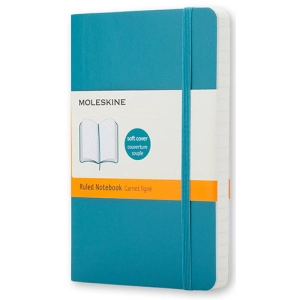 Bloc de notas Moleskine Ruled Notebook Pocket Soft Aquamarine