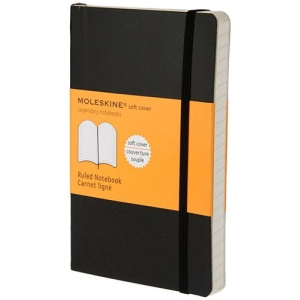 Bloc de notas Moleskine Ruled Notebook Pocket Soft Black