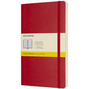 Bloc de notas Moleskine Squared Notebook Large Soft Red