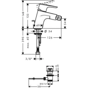 Mezclador Hansgrohe Ecos 14082000