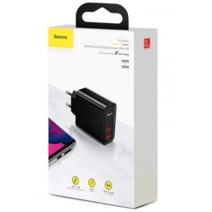 BASEUS Speed Dual QC3.0 Quick Charger 2xUSB 30W