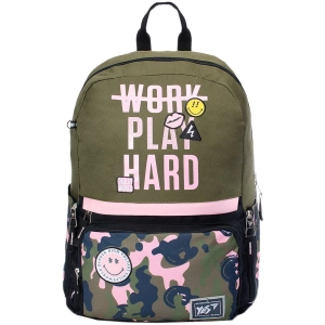 Mochila escolar Yes T-82 Smiley World Military Girl