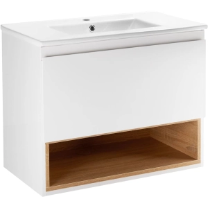 Mueble bajo lavabo Q-tap Robin 80 QT1372TPB8001WWO