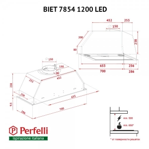 Perfelli BIET 7854 BL 1200 LED