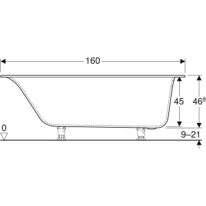 Geberit Soana 160x70 554.042.01.1