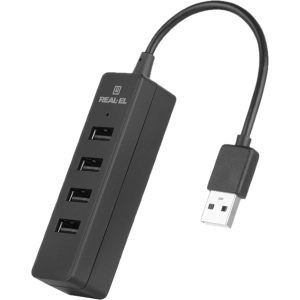 Lector de tarjetas / USB-hub REAL-EL HQ-154