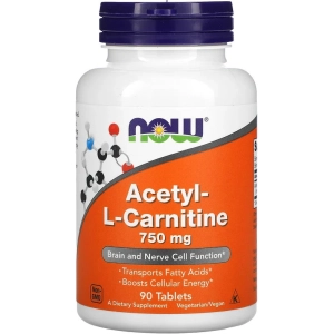 Quemagrasas Now Acetyl L-Carnitine 750 mg 90 cap