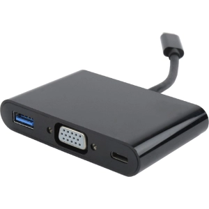 Lector de tarjetas / USB-hub Cablexpert A-CM-VGA3in1-01