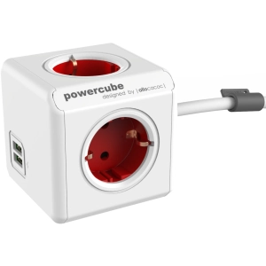 Protector contra sobretensiones / extensión Allocacoc PowerCube Extended USB 1402RD/DEEUPC