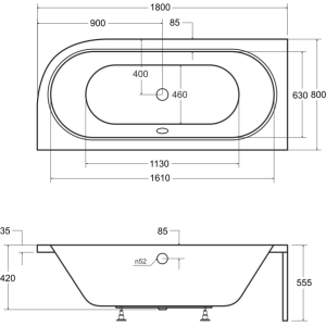 Besco Avita 180x80 WAV-180-NP