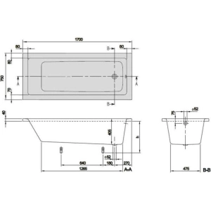 Villeroy & Boch Targa Plus Mono 170x75 UBA177NES2V01