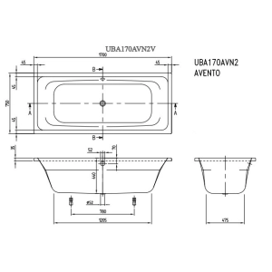 Villeroy & Boch Avento 170x75 UBA170AVN2V01