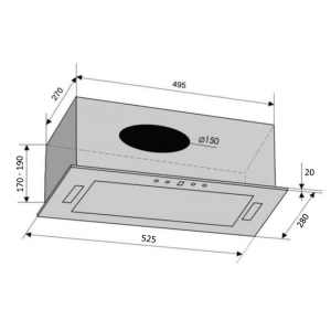 VENTOLUX Punto 52 X 800 PB