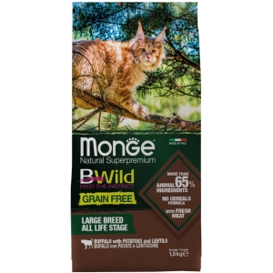 Comida para gatos Monge Bwild Grain Free Buffalo 1,5 kg