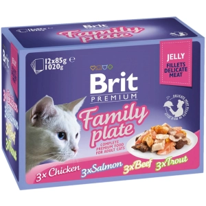 Comida para gatos Brit Premium Pouch Family Plate Jelly 1,02 kg