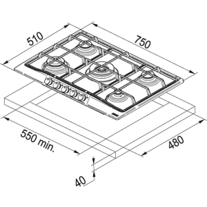Franke FHTL 755 4G TC OA C