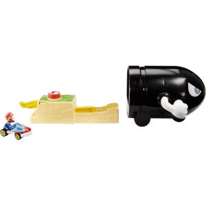 Pista automática/Ferrocarril Hot Wheels Bullet Bill Launcher and Mario Kart Vehicle GKY54