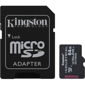 Kingston Industrial microSDXC + SD-adapter 64Gb