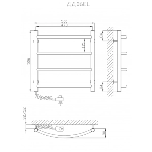 Secador de toallas Kosser Duga E L 500x500