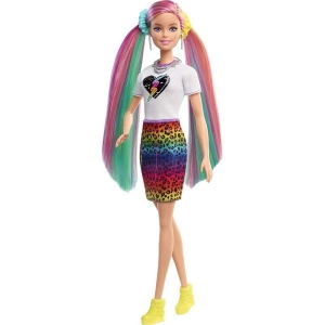 Barbie Leopard Rainbow Hair Doll GRN81